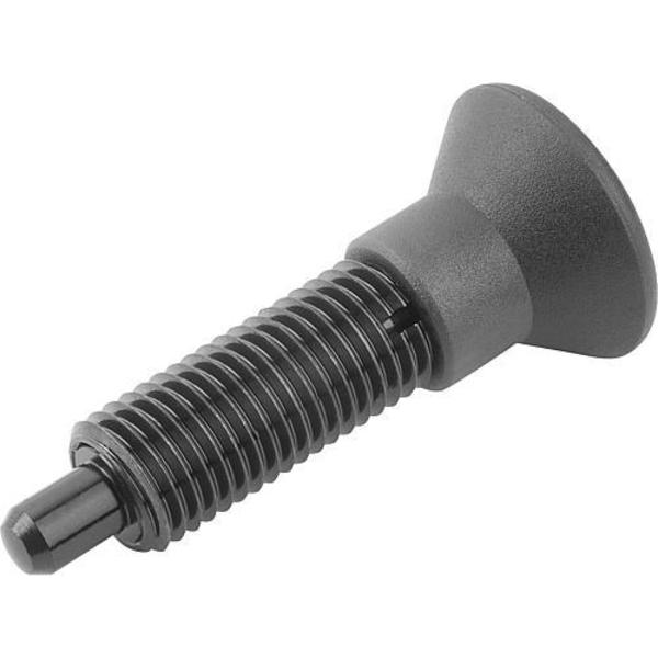 Kipp Indexing Plungers without collar, ext. locking pin, Style G, metric K0633.21412